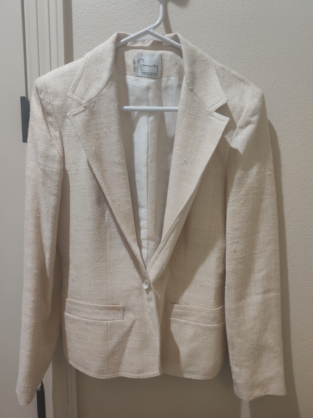 Givenchy Vintage Cream Textured Blazer Jacket